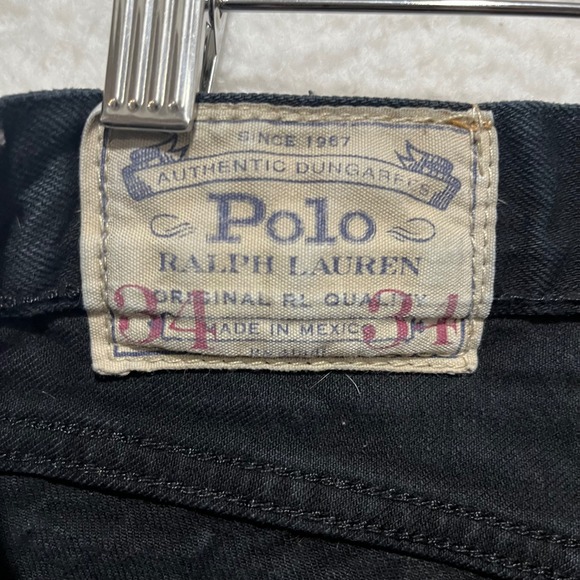 Polo Ralph Lauren Mens Black Classic 867 Straight Leg Jeans 34x34 - Picture 8 of 13